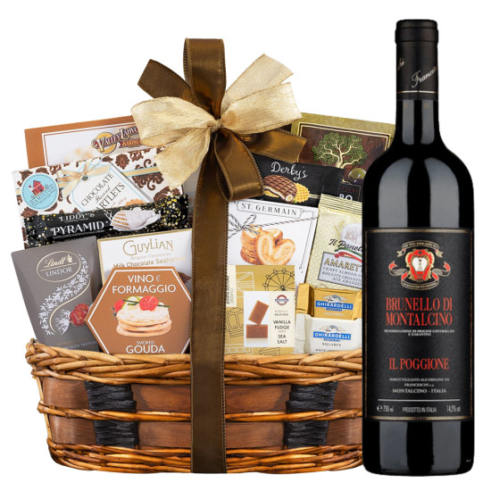 IL Poggione Brunello Di Montalcino Wine With Bon Appétit Gourmet Gift Basket IL Poggione Brunello Di Montalcino Wine With Bon Appétit Gourmet Gift Basket