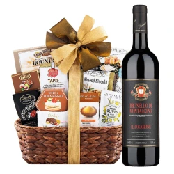 IL Poggione Brunello Di Montalcino Wine With Bon Appetit Gourmet Gift Basket