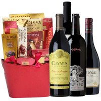 Customized Wine and Godiva Gift Basket