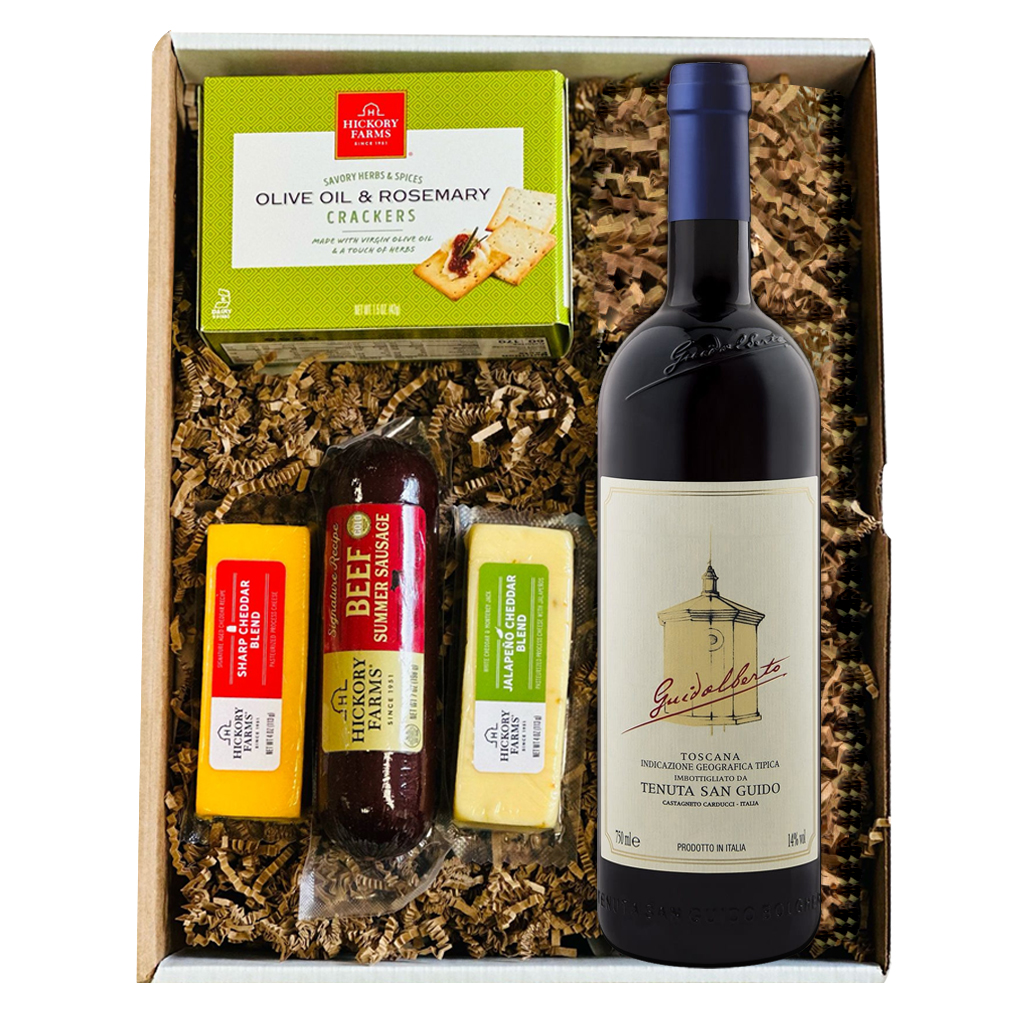 Tenuta San Guido Guidalberto Red Wine And Cheese Gift Set