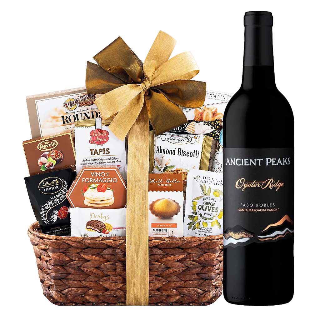 Ancient Peaks Oyster Ridge Paso Robles Red Blend Wine And Gift Basket