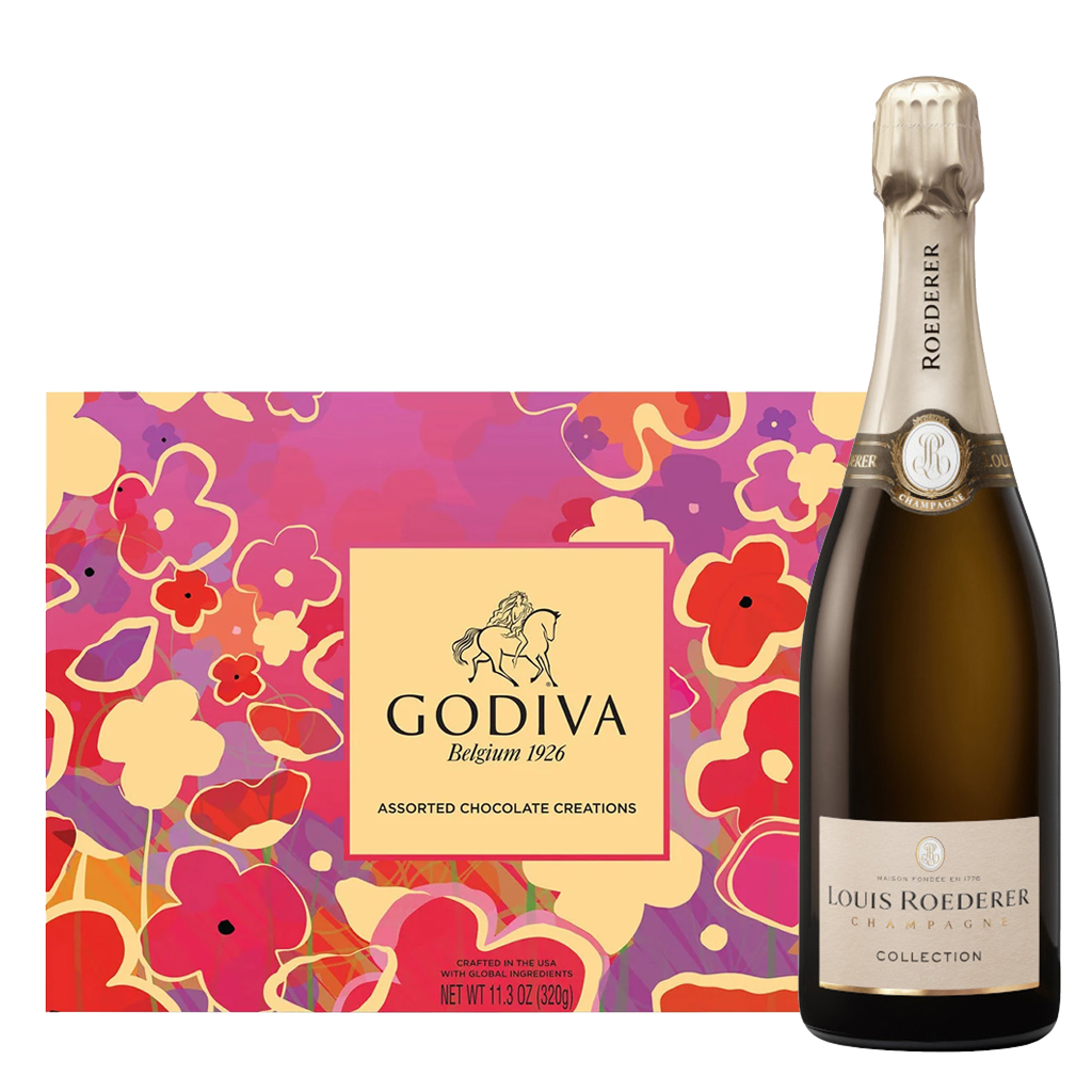 Louis Roederer Collection 245 And Godiva Chocolate 26 PC Gift Box