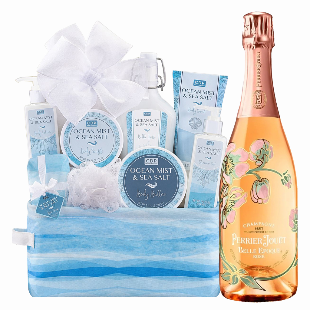Perrier-Jouet Belle Epoque Rose With Serenity Soak Spa Gift Basket