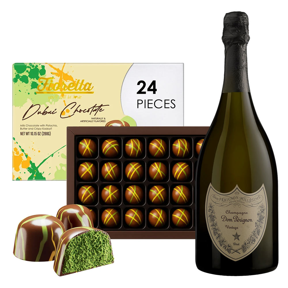 Dom Perignon Champagne And Dubai Chocolate Gift Set