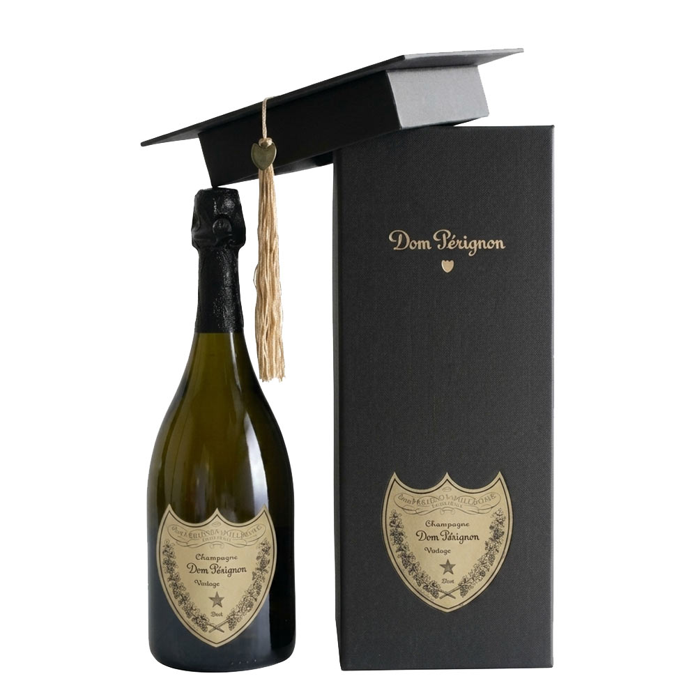 Dom Perignon Brut Champagne with Graduation Cap