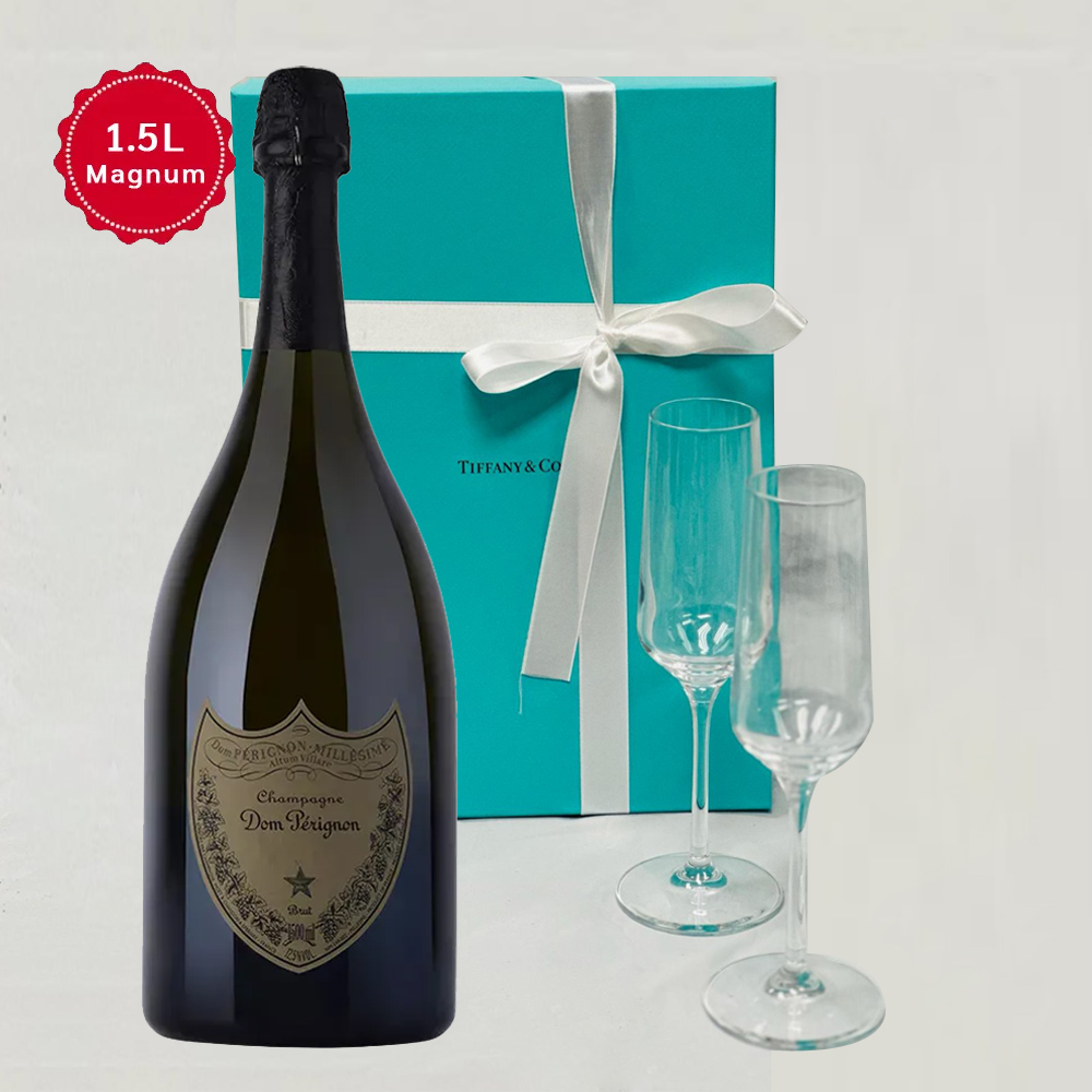Dom Perignon Vintage Champagne 1.5L with Tiffany & Co. Flute Gift Set