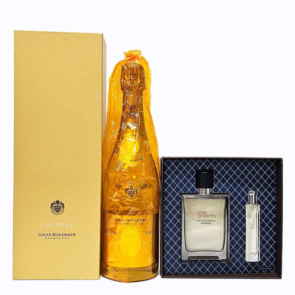 Cristal Champagne And Terre d’Hermes Eau de Parfum Gift Set