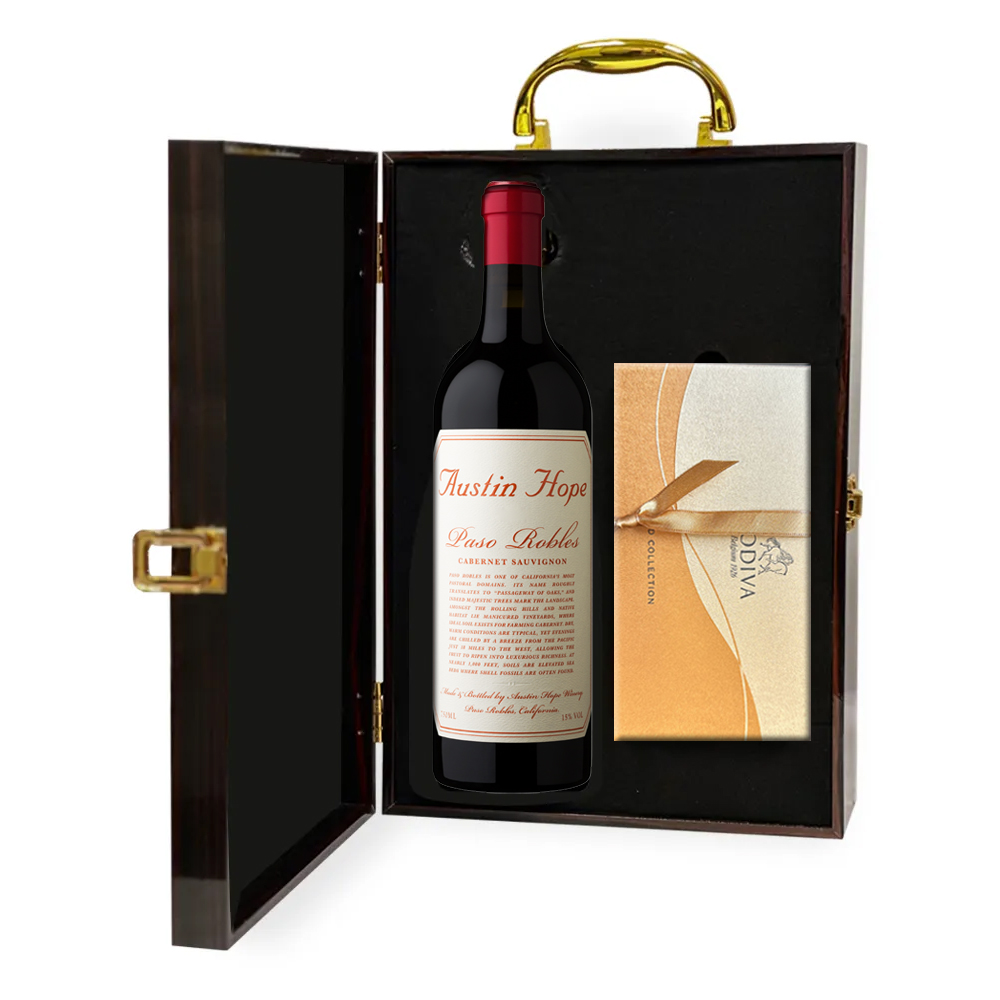 Austin Hope Cabernet Sauvignon Wine and Chocolate Gift Box