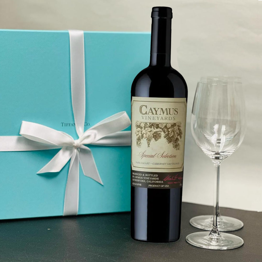 Caymus Special Selection 2019  with Tiffany Wine Glasses Set