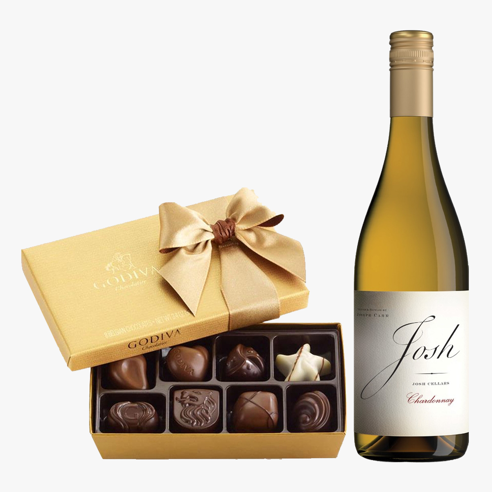 Josh Cellars Chardonnay Wine & Godiva Chocolate Gift Set
