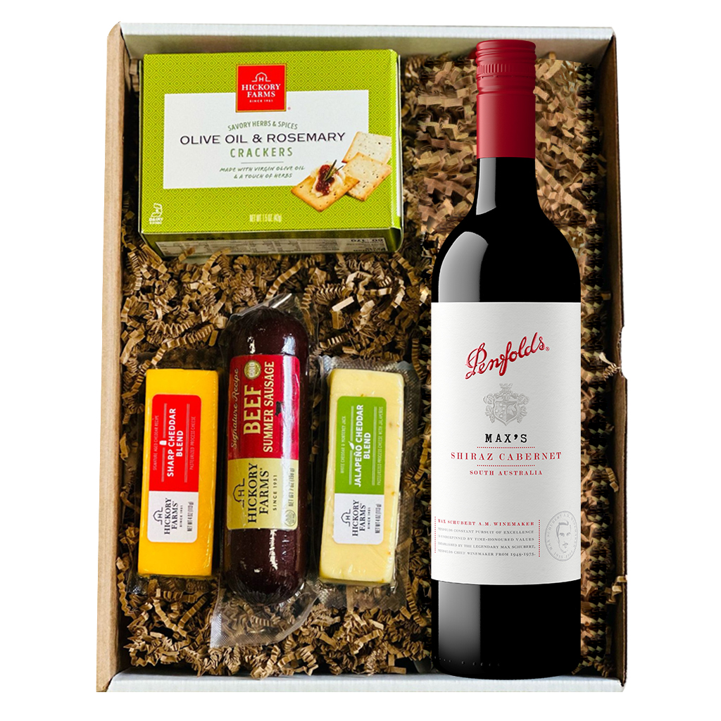 Penfolds Max's Shiraz Cabernet Wine And Cheese Gift Set