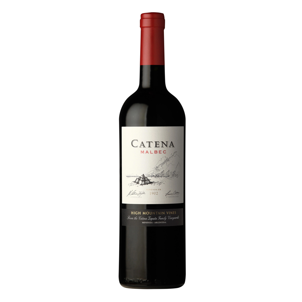 Catena Malbec Mendoza red wine bottle