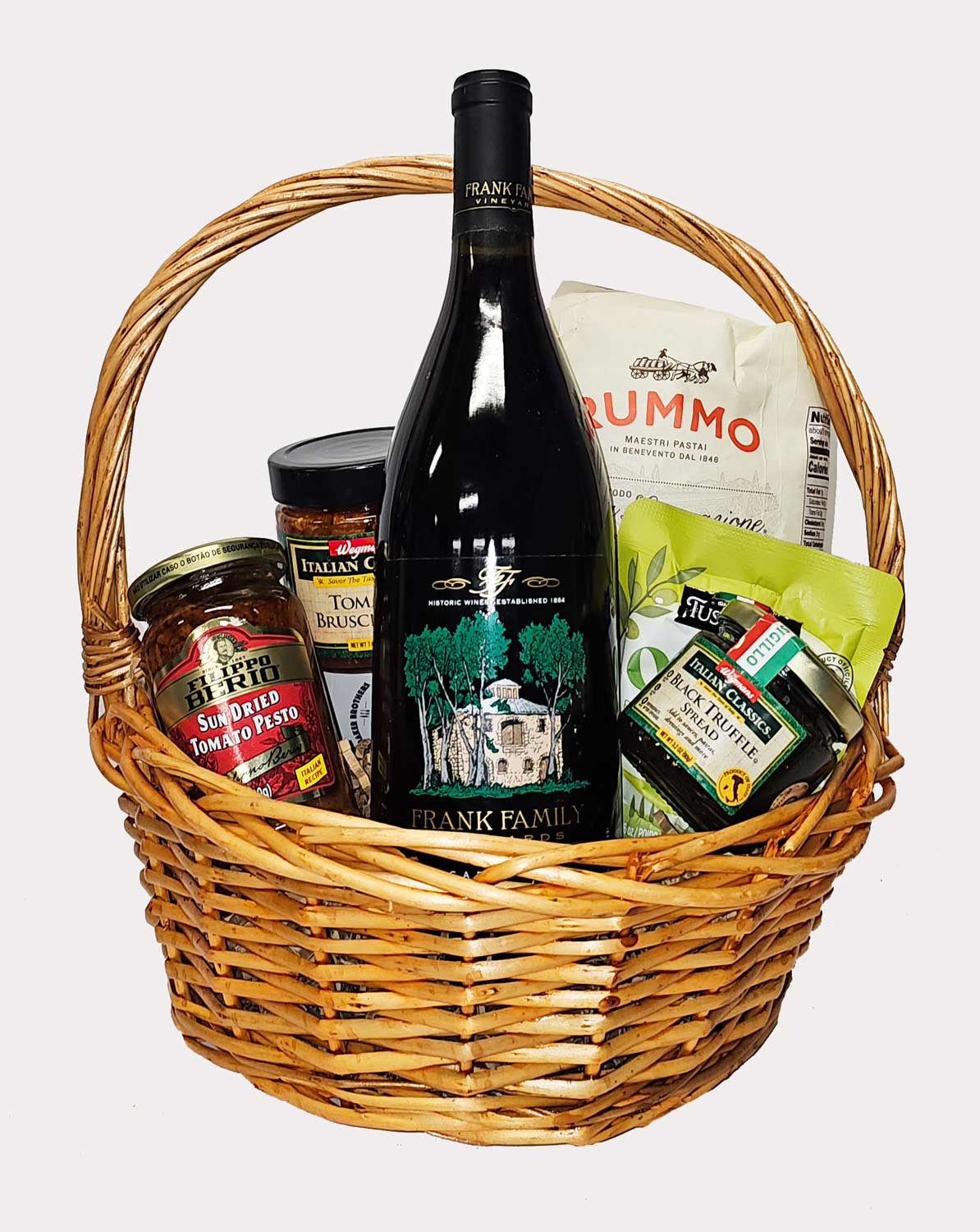 Frank Family Pinot Noir & Italian Gourmet Wicker Gift Basket