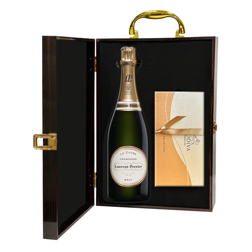 Laurent Perrier Rose Champagne and Godiva Chocolate Gift Box