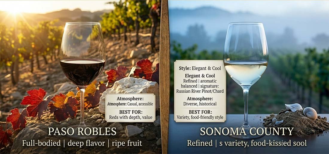 Paso Robles vs Sonoma