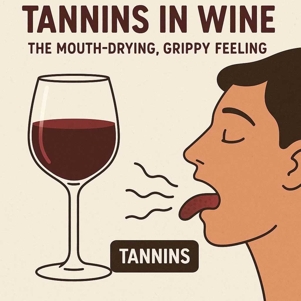 Wine Tannins Illustration