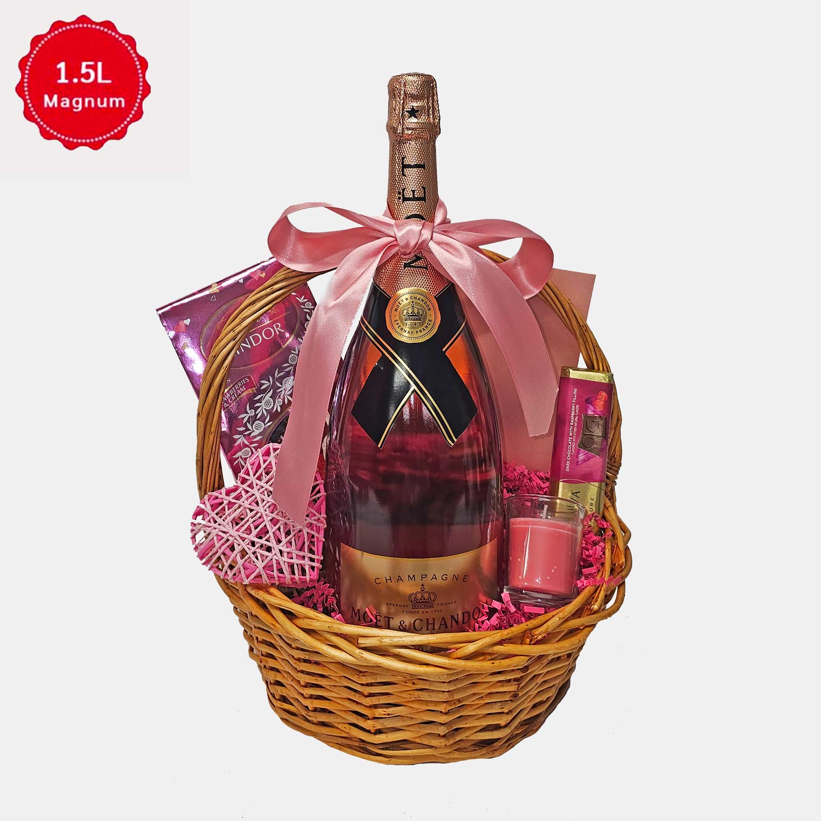 Moet Nectar Imperial Rose 1.5L Celebration Gift Basket