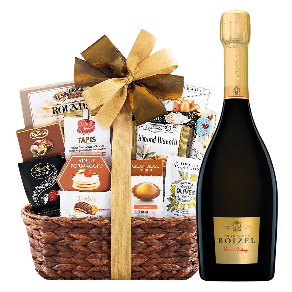 Boizel Grand Brut Champagne And Bon Appetit Gourmet Gift Basket