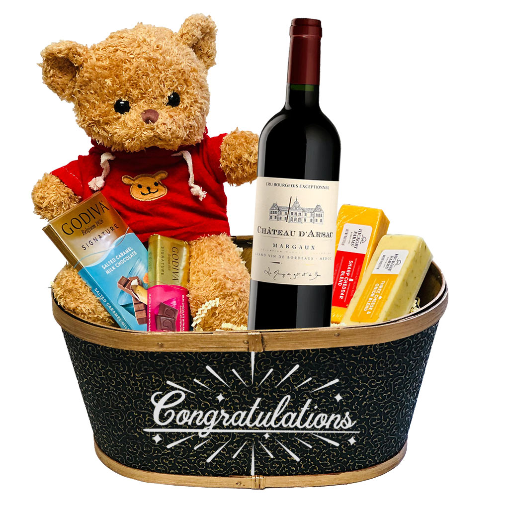 Chateau d’Arsac Margaux Congratulations Wine Gift Basket
