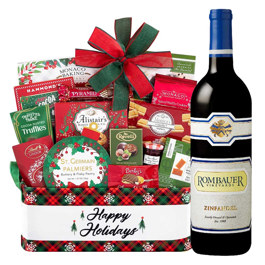 Rombauer Vineyards zinfandel Wine With Holiday Gift Basket